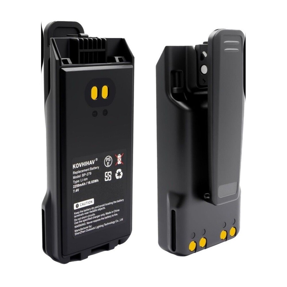BP-279 Li-ion Battery For Two Way Radio Replacement Battery With Belt Clip